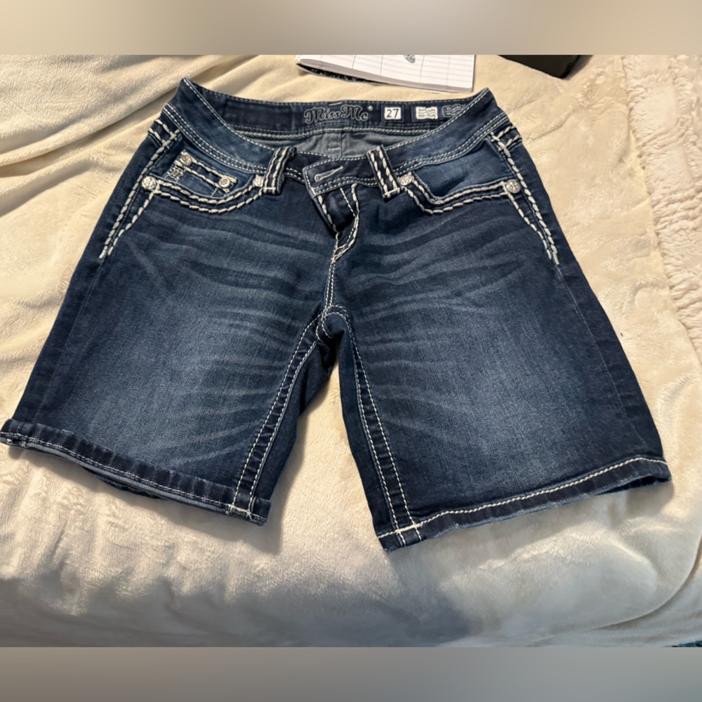Miss Me Indigo Denim Shorts